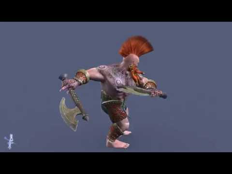 Dwarf Slayer Animated Character