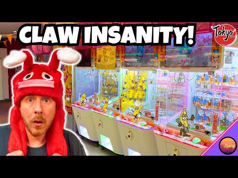 Our CRAZIEST Japan Crane Game Video at the WORLD'S BIGGEST Claw Machine Center!