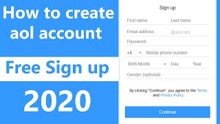How to Create Free AOL Account | aol.com Sign Up 2020 |
