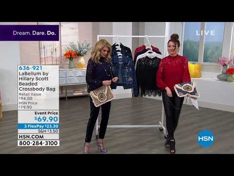 LaBellum by Hillary Scott Beaded Crossbody Bag