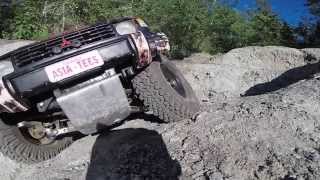 CC01 Pajero w/Dirt Grabbers Showing some great flex on harsh terrain