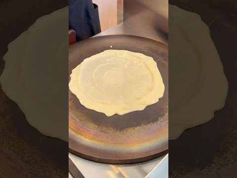 風の勢いだけで作るパリパリクレープ🌪️ #japanesefood