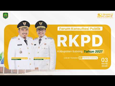 Live Streaming Konsultasi Publik RKPD Kabupaten Subang Tahun 2027
