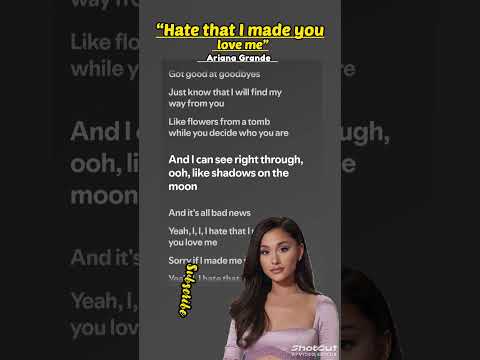 Ariana Grande-&ldquo;Hate that I made love me&rdquo; (Lyrics) #newsong#arianagrande#new#music#song#lyrics