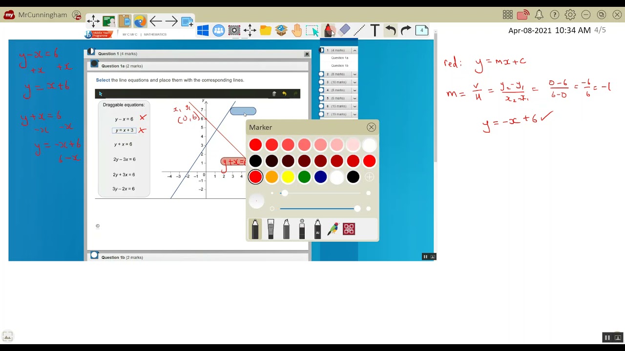 Nov 2019, MYP Standard level maths past paper solutions: Q1