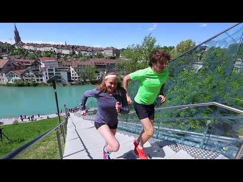 Judith Wyder und Gabriel Lombriser in Run Nau: Treppen-Training (Episode 2)