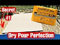 DRY POUR Concrete SECRETS For a Perfect (no stone) SMOOTH Top Finish! Walkway / Easy Steps dry pour