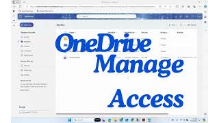 OneDrive - Manage Access