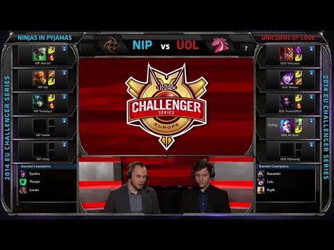 Ninjas in Pyjamas (w Alex Ich) vs Unicorns of Love | Game 1 QuarterFinals EU Challenger Summer 2014