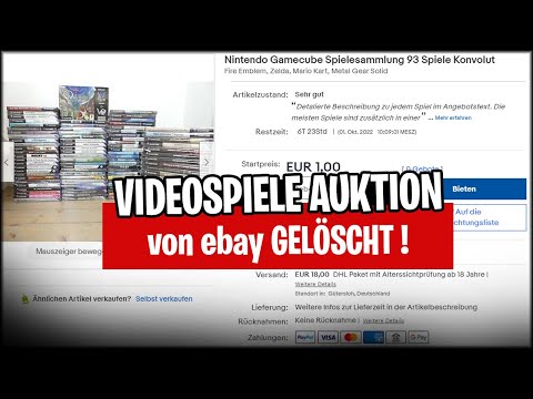 ebay löscht Videospiel Auktion im Wert von über 3500 Euro - verbotene Videospiele ?!