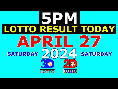 Lotto Result Today 5pm April 27 2024 (PCSO)