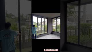 หน้าต่างบานเลื่อนแบ่งสี่เปิดกลา