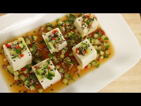 Soft Tofu & Herb Salad Recipe ยำเต้าหู้อ่อน - Hot Thai Kitchen