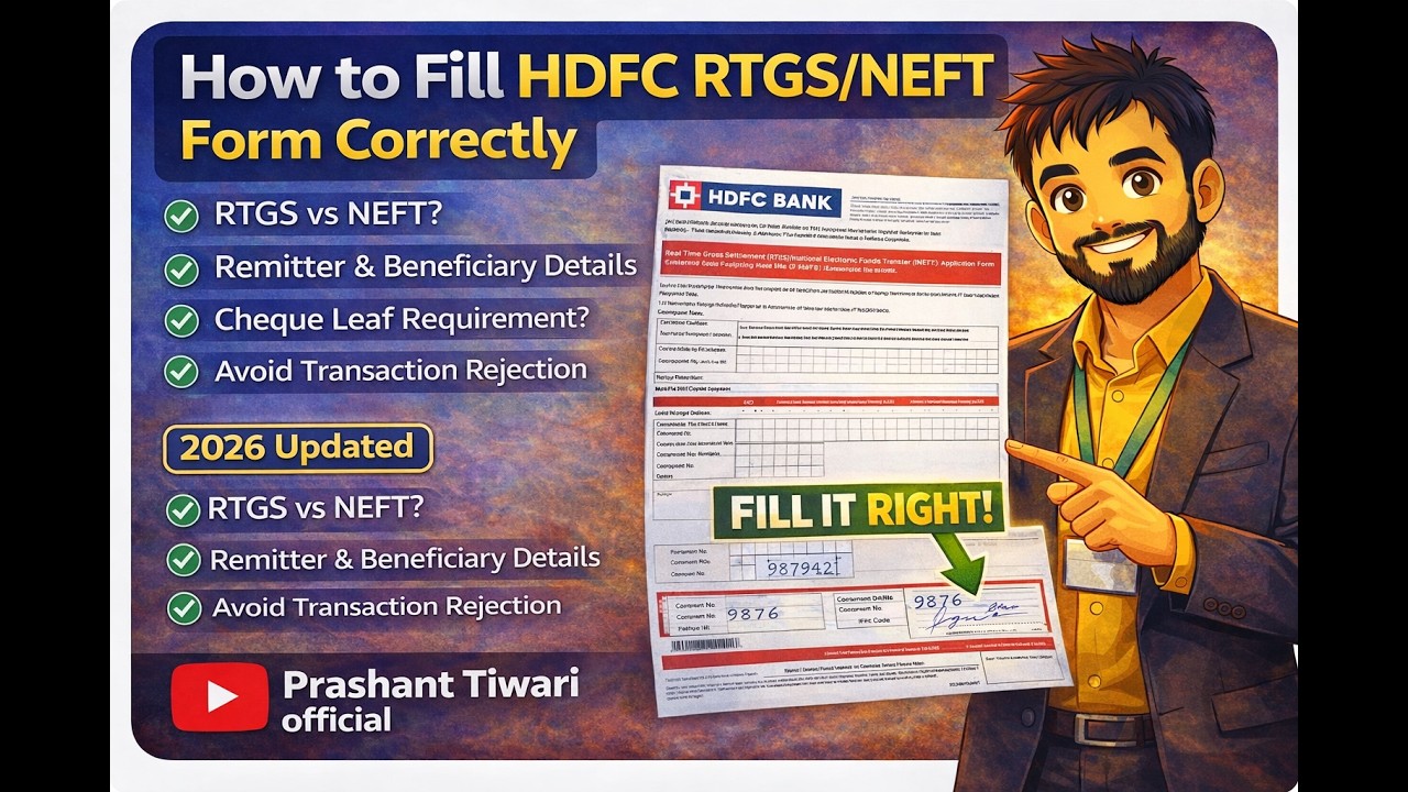 How to Fill HDFC RTGS/NEFT Form Correctly |Stop Your Bank Forms from Being Rejected!