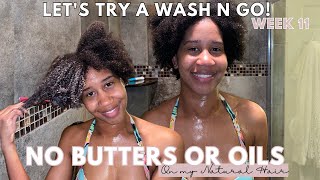 Natural Hair Detox: Week 11 of No Raw Butters & Oils | First Wash and Go! | Gabrielle Ishell