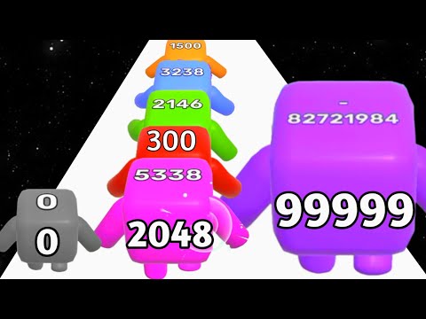 Level Up Numbers vs  2048 Cube Run - Level Up Number (Freepya, New Update) Math Games