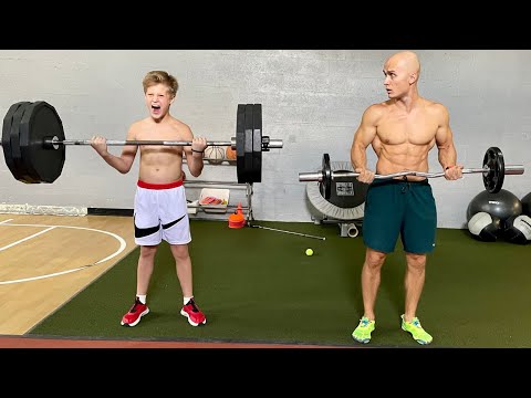 Strongest 11 Year Old Boy vs Deny Montana at the Gym