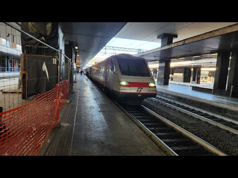 ETR.460.30 protagonista di una delle ultime partenze da Roma Termini. 