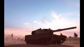 夕方の田舎を走るLeo2A4【CTA】