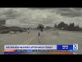 Car Launched Into Air By Runaway Tire