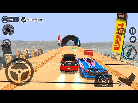 Impossible Car Tracks 3D - Red Toxic Car Driving Multiplayer Mode - Android Gameplay