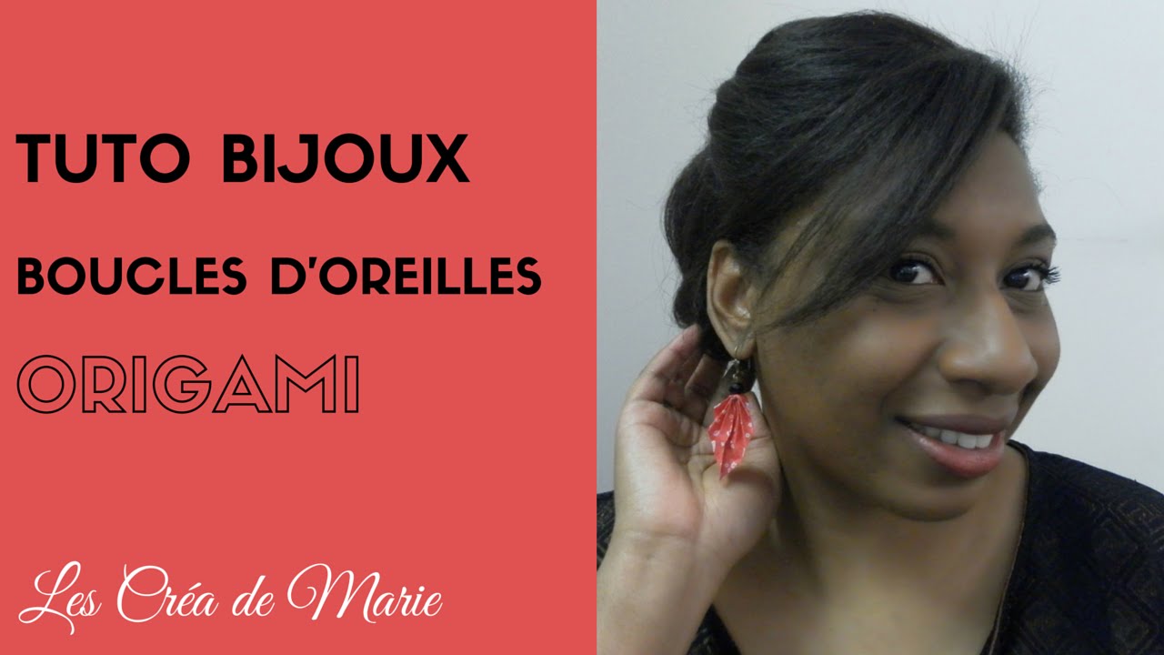 Tuto boucles d'oreilles Origami Les Créa de Marie