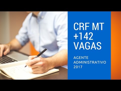 Concurso CRF MT Edital 2017: Apostila Agente Administrativo