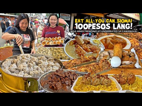 Mga hindi TRENDING o VIRAL na CAMANAVA STREET FOOD "EAT ALL YOU CAN SIOMAI RICE" 100PESOS Lang!