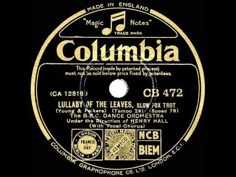 1932 Henry Hall-BBC Dance Orch. - Lullaby Of The Leaves (Val Rosing, vocal)