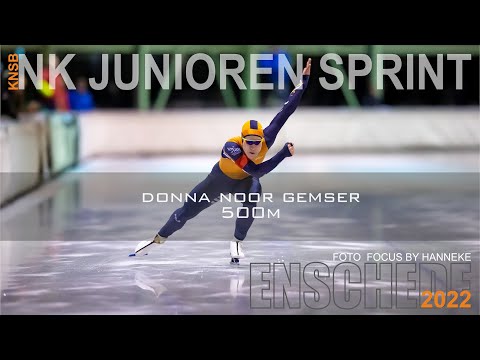 Donna Noor Gemser 500m NK Junioren Sprint Enschede 2022