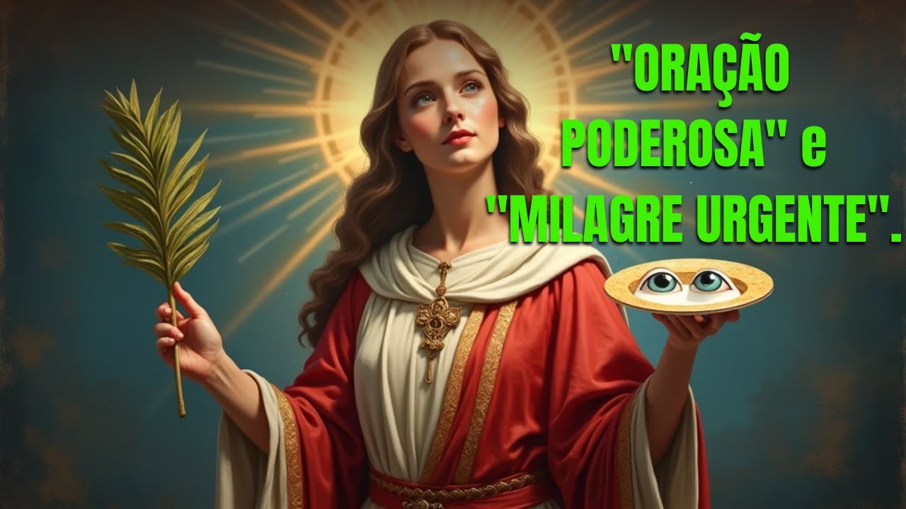 🔵 Santa Luzia 🙏 ORAÇÃO PODEROSA para CURAR seus OLHOS! 👀✨ Milagre URGENTE! 🔵