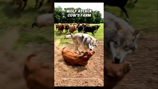 Baby Calf Nearly Devoured by Wolf!! #Wolf #Calf #Cow