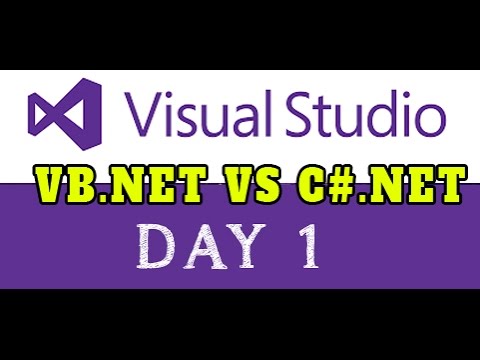 VB.NET VS C#.NET STEP BY STEP WITH SAMPLE PROJECTS  DAY 1