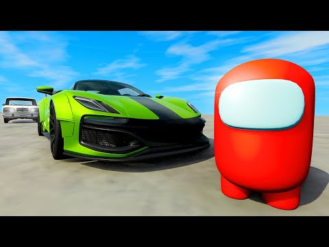 We Crashed Into Among Us Traitor - BeamNG Drive Multiplayer Mod