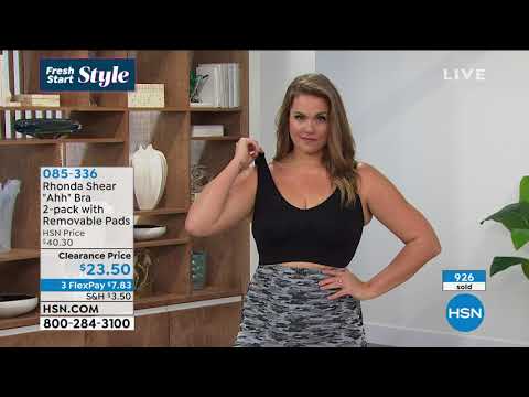 Rhonda Shear 2pack Ahh Bra with Removable Pads