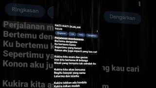 Download lagu Lirik Tulus - Hati Hati Dijalan (lirikgabut) mp3