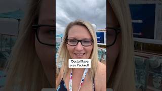 Costa Maya was packed yesterday! Cozumel today! Vlog from yesterday coming soon. #cruise #costamaya