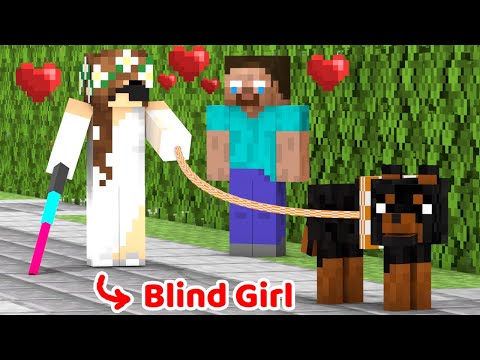 Monster School : Love Story Herobrine And The Blind Girl - Minecraft Animation