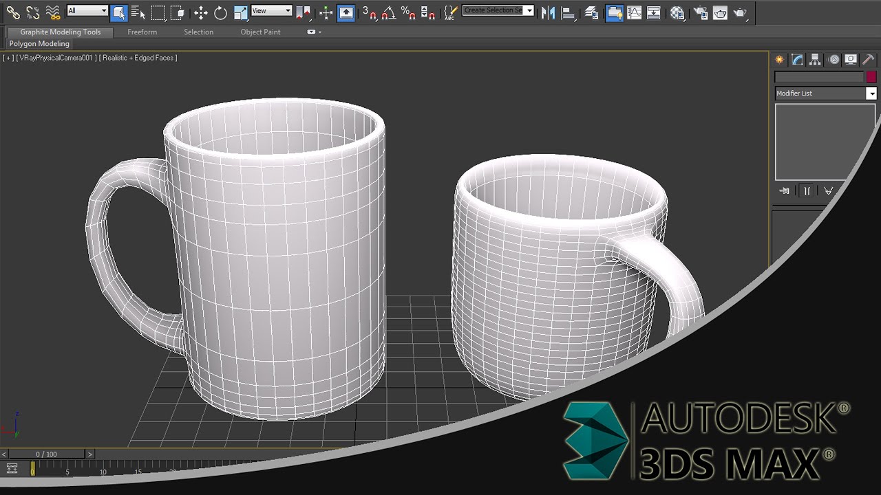 How to model a coffee mug in 3ds Max