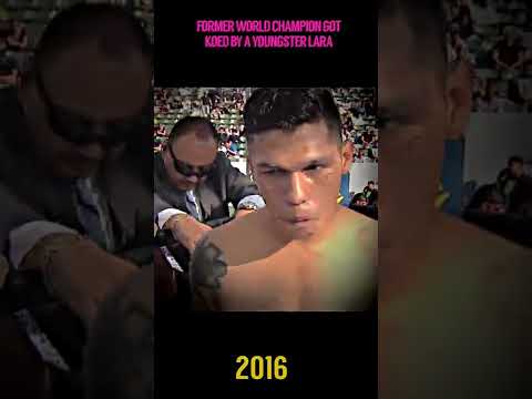 37 Year old Montiel got knocked out pretty quickly by Lara! #shorts #boxing