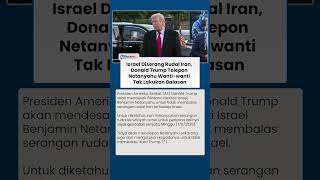 Israel Diserang Rudal Iran, Donald Trump akan Telepon Netanyahu Wanti wanti Tak Lakukan Balasan
