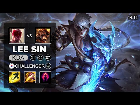 Lee Sin vs Brand Jungle - KR Challenger - Patch 14.12 Season 14