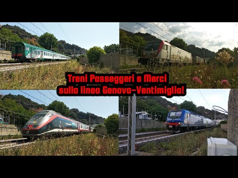Treni Passeggeri e Merci in transito sulla linea Genova-Ventimiglia