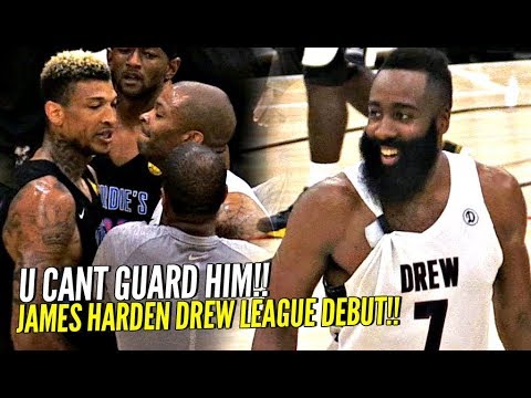 James Harden Drew League Debut Got SUPER HEATED!! NBA MVP vs Drew League MVP WENT AT IT!!