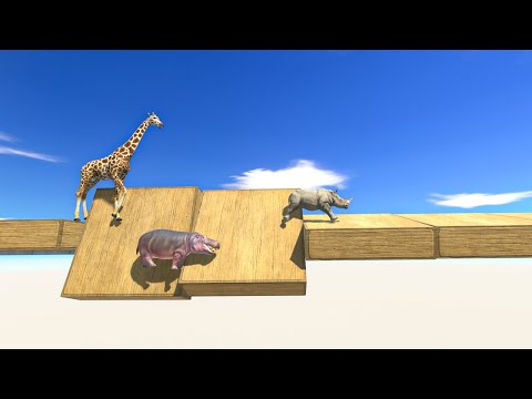 CROSS the UNSTABLE BRIDGE (and take the crown) - Animal Revolt Battle Simulator