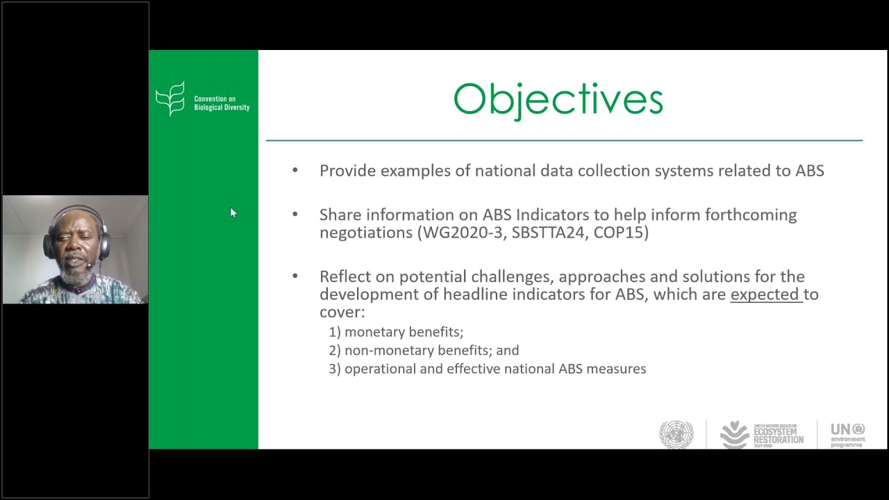Webinar on Proposed Headline Indicators for Access and Benefit-sharing