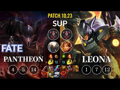 IG Fate Pantheon vs Leona Sup - KR Patch 10.23