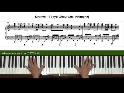 Unravel Tokyo Ghoul OP (arr. Animenz) Piano Tutorial Part 1
