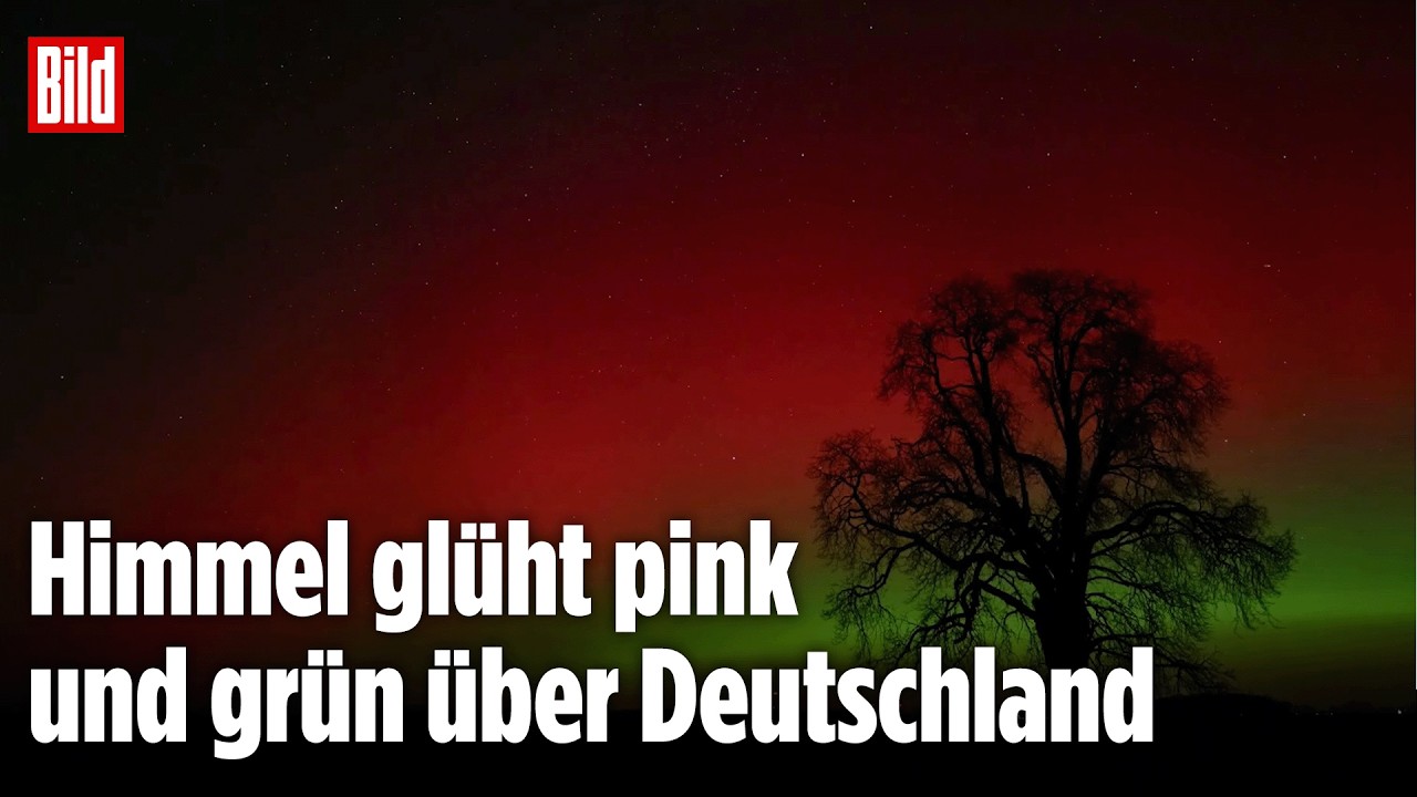 MAGISCHE NACHT IN DEUTSCHLAND: Polarlichter tauchen den Himmel in spektakuläre Farben