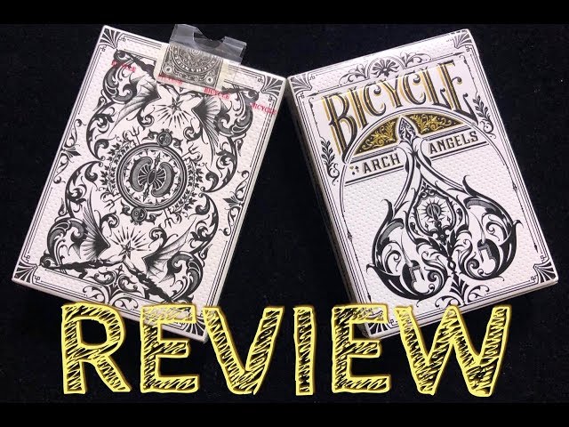 Vídeo relacionado con Bicycle Archangels Baraja Premium para coleccionistas, Magia y cardistry. Ilustraciones realizadas a Mano. Tamaño Poker Standar 62,5 x 88 mm.